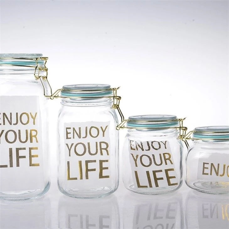 4 Pack Glass Food Storage Jars Containers With Lids