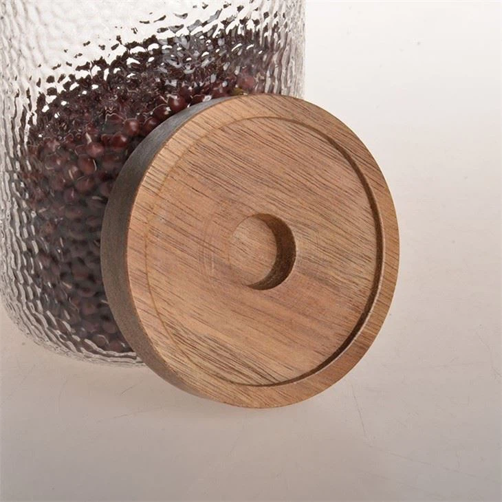Glass Food And Spice Jars With Acacia Wood Lids