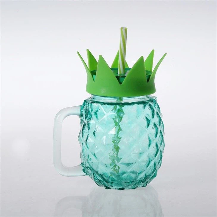 Pineapple Bottle With Straw