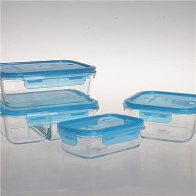 Paquete de 5 recipientes de vidrio para preparación de comidas de 35.5 oz