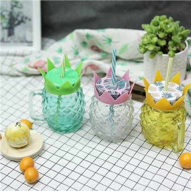 Botella de vidrio de piña de color