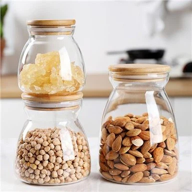 Contenedor de almacenamiento de alimentos con tapa de madera hermética