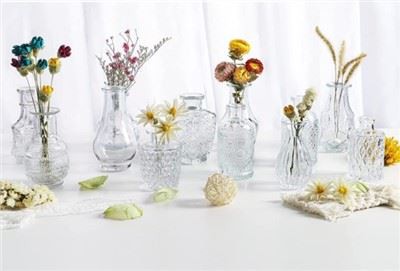 Mini jarrones inferiores de vidrio