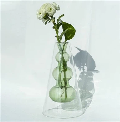 Florero de vidrio de mesa