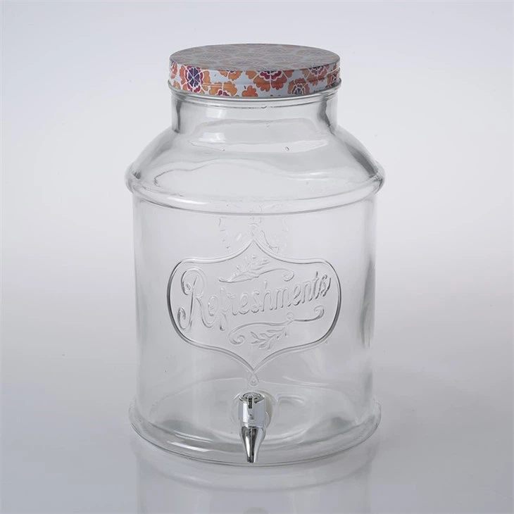 3L Beverage Glass Drink Dispenser
