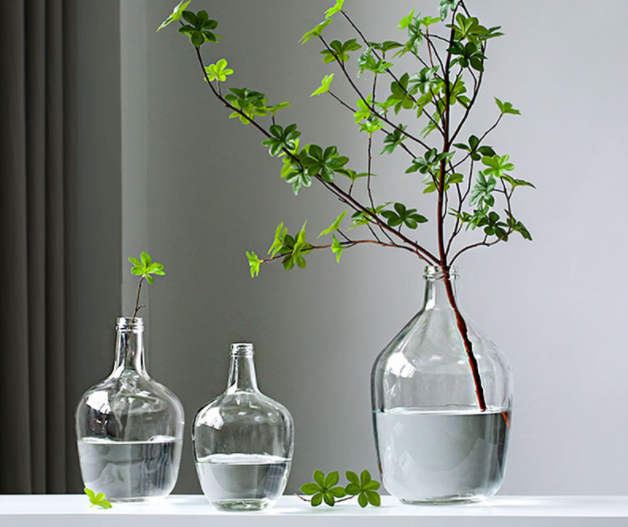 Jarrones transparentes para flores