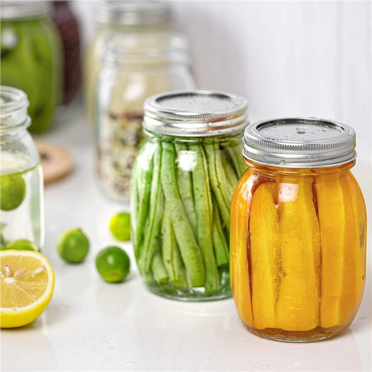 Regular Mouth Glass Mason Jars 16 Oz