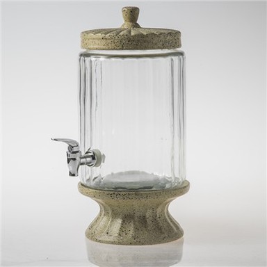 Dispensador De Vidrio Con Soporte