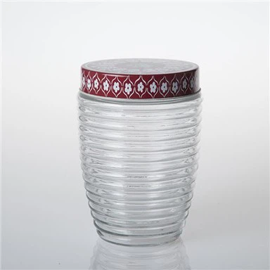 Recipiente de vidrio con tapa de metal