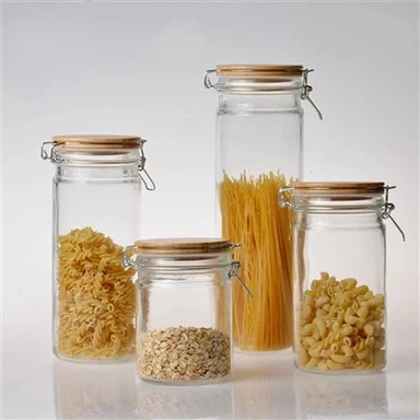 Frascos de almacenamiento grandes con tapas