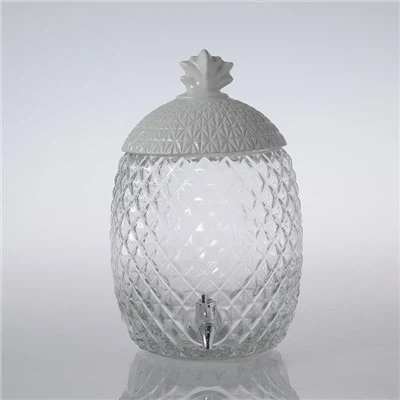 Dispensador de agua de vidrio con grifo